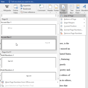 Add Page Numbers to PDF Document via MS Word