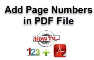 How to Add Page Numbers to PDF Document