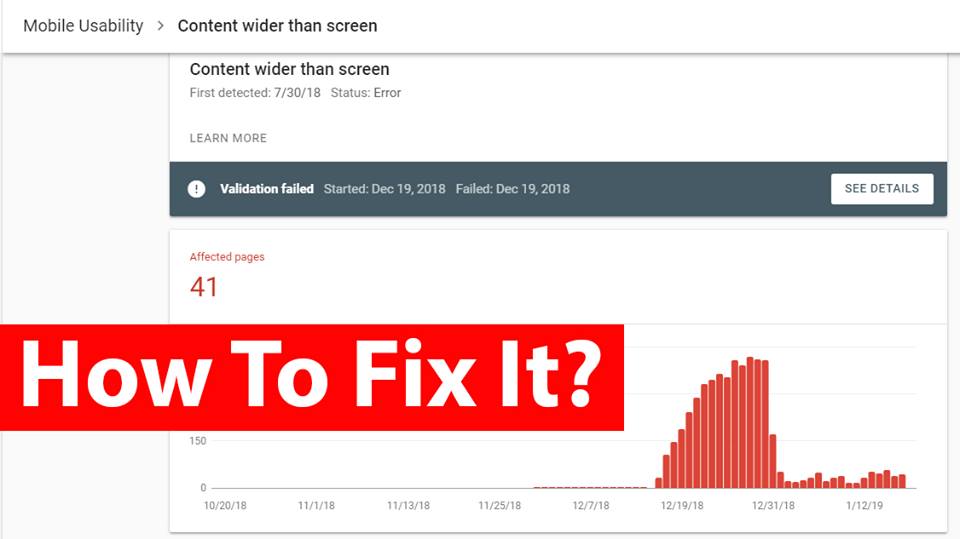 How to Remove Content Wider Than Screen Error in Google Webmaster Successfully