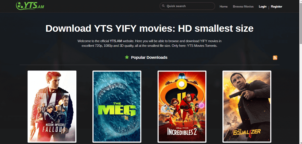 Best YIFY Torrents Proxy and Mirror Sites