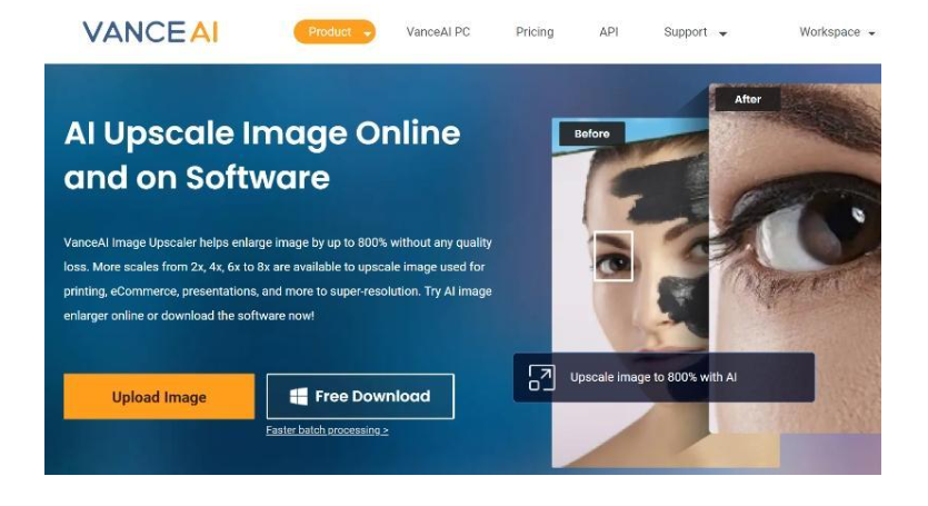 Enlarge Images 8x with VanceAI Image Upscaler