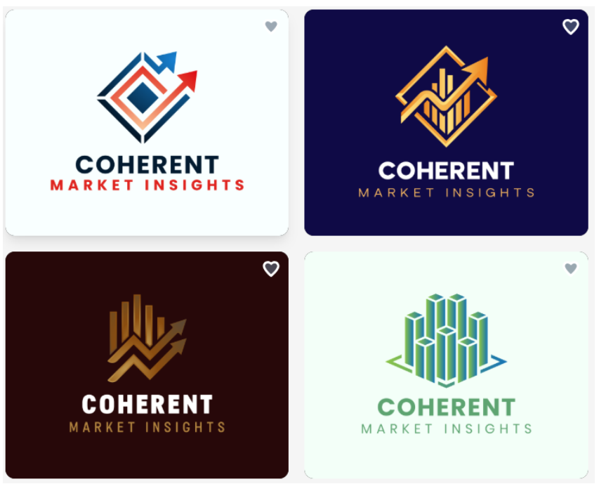 Design.com AI logo maker interface showing logo templates, brand customization tools, and logo editing options.